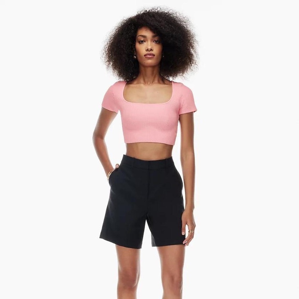 Aritzia Babaton Sculpt Knit Squareneck Top
